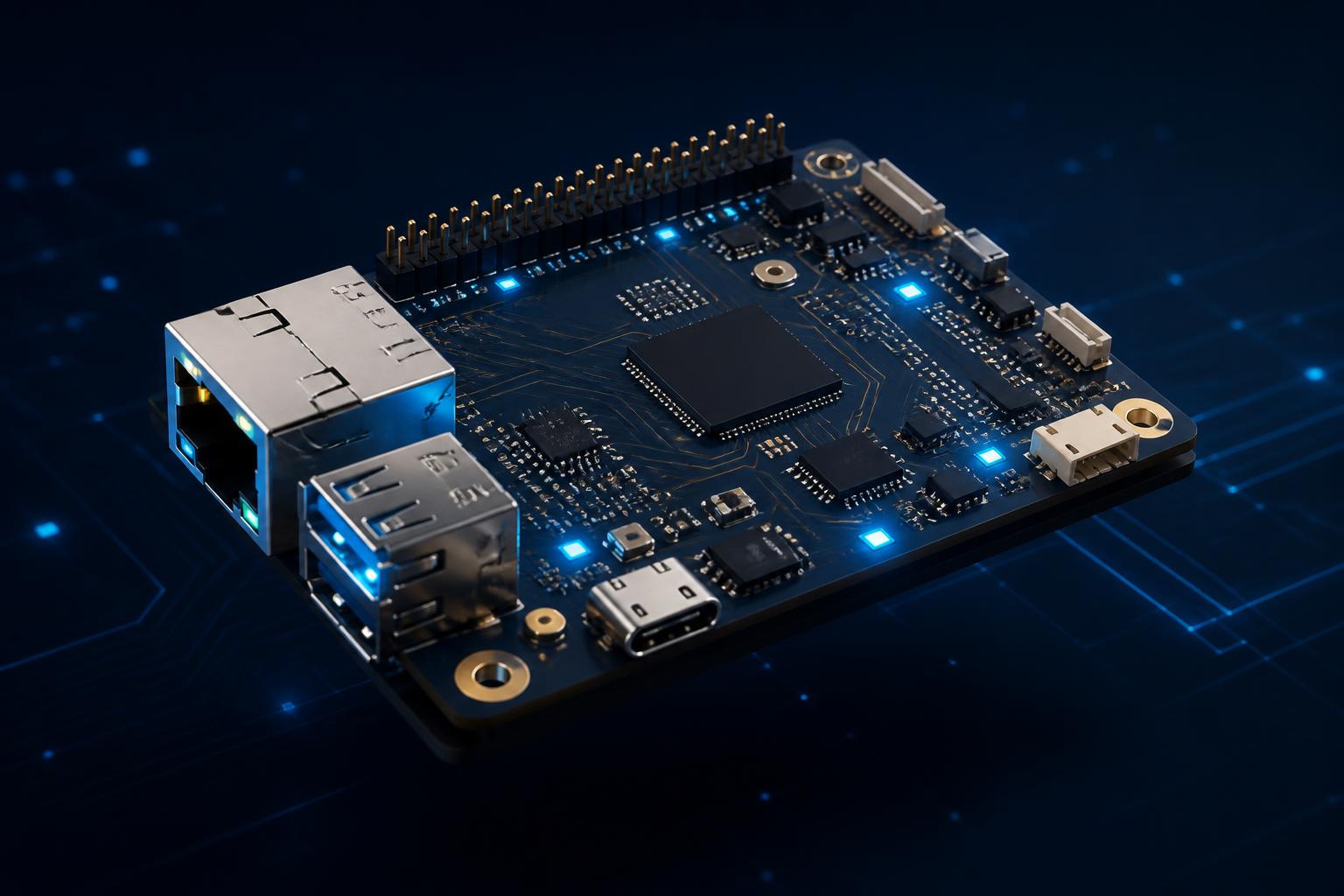 Render 3D da placa controladora Tyche Tech